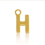 Bedel initial letter H RVS goud