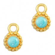 Bedel pearl blauw turquoise goud DQ