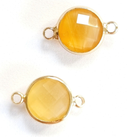 Crystal glas hanger oranje sunflower goud connector