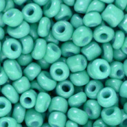 Rocailles groen teal 4 mm 20 gram