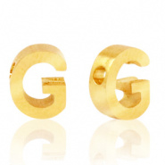 Initiaal letterkraal RVS G goud