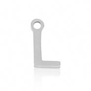 Bedel initial letter L RVS zilver