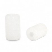 Natuursteen kraal wit opal tube