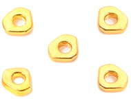 Metalen kraal goud 6x5 mm spacer / rondel slider 20 stuks