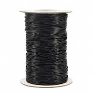 Macramé draad zwart 1 mm gevlochten