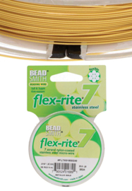 Beadsmith flex-rite 7 draads staaldraad met coating 0,45 mm