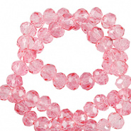 Facetkraal roze peonia 3x2 mm