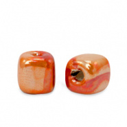 Keramiek kralen oranje 7 mm Grieks DQ