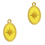 Bedel zon geel goud RVS