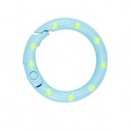 Sleutelhanger ring 25 mm blauw licht geel