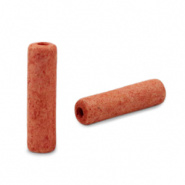 Keramiek kralen rood brick 20x5 mm tube Grieks DQ