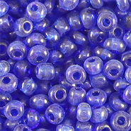 Rocailles blauw royal transparant 4 mm 20 gram