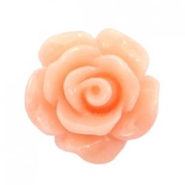 Bloem kraal roze vintage roosje 10 mm