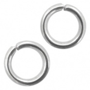 Open ring zilver 5 mm 200 stuks RVS