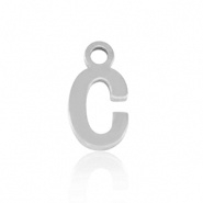 Bedel initial letter C RVS zilver