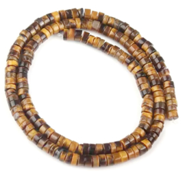 Natuursteen kraal Tijgeroog disc 4 mm 20 stuks
