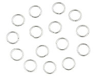 Open ring zilver 8 mm 80 stuks donker