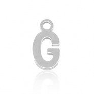 Bedel initial letter G RVS zilver