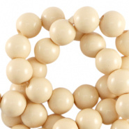 Acryl kraal bruin beige shiny 6 mm