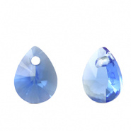 Crystal glas hanger blauw sapphire druppel
