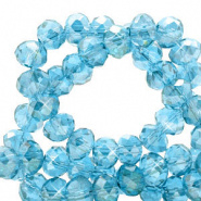 Facetkraal blauw lagoon 4x3 mm 25 stuks