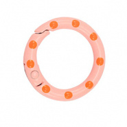 Sleutelhanger ring 25 mm roze oranje