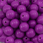 Acryl kraal paars magenta bubble gum 14 mm