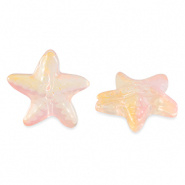 Glaskraal roze peach zeester 3 stuks