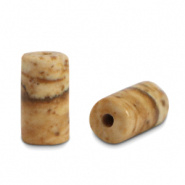 Natuursteen kraal Dalmation stone tube