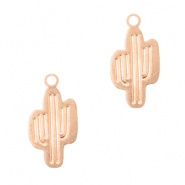 Bohemian hanger rosé gold 12x6 mm cactus