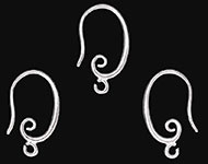 Oorbel zilver silver plated 2 sets