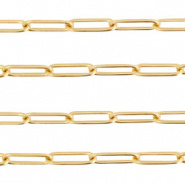 Ketting 12x4 mm goud RVS