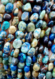 Natuursteen nugget kralen Azurite 10 stuks 7-9 mm
