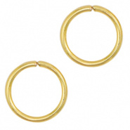 Open ring goud 5 mm 50 stuks RVS