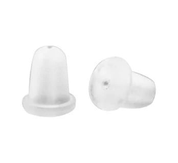 Oorbel stopper silicone transparant 2 gram
