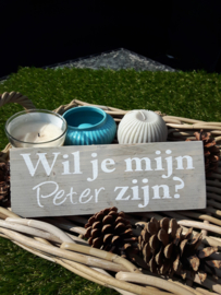 plankje 25 x 9 cm wil je mijn Peter zijn?