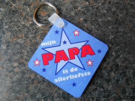 sleutelhanger vierkant voor papa