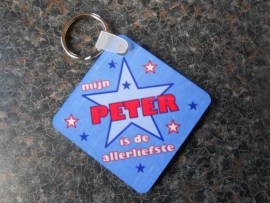 sleutelhanger vierkant peter