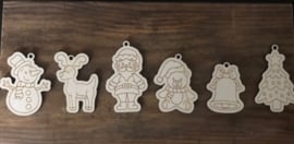 Set van 6 kerstfiguurtjes