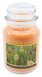 Country Wildflowers geurkaars Cheerful Candle 2 lonten 680 gram
