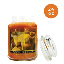 Pumpkin Cornbread  Geurkaars Cheerful 2 wick 680 gram – 2 lonten