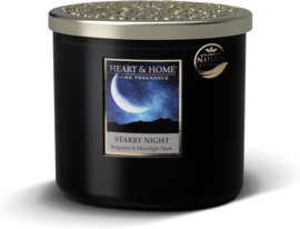 Starry Night Heart & Home  2 Wick Ellipse Candle