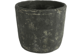 Countryfield  Bloempot Marvin XXL Antraciet 30 cm – Aardewerk Old Look Rond