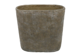 Countryfield Bloempot Hanne-Marie Ovaal Taupe Grijs 37 cm – Aardewerk