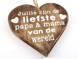 Hart hangend liefste papa en mama van de wereld
