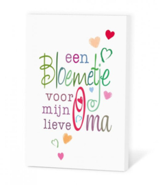 een Bloemetje voor mijn lieve Oma incl envelop en zakje bloemzaden