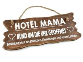 Hängeplatte 12x30cm Hotel Mama
