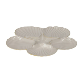 Serveerbord schelp wit – 30 x 30 x 3,5 cm |Jens Living