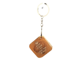 Sleutelhanger met tekst: Keep calm and love the beach