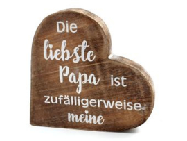 Text Herz 15x15cm Die liebste Papa